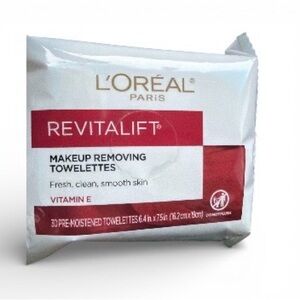 L'Oreal Revitalift Makeup Removing Towelettes - White and Red